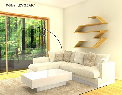 Regał Zygzak – Meble i design obiektów